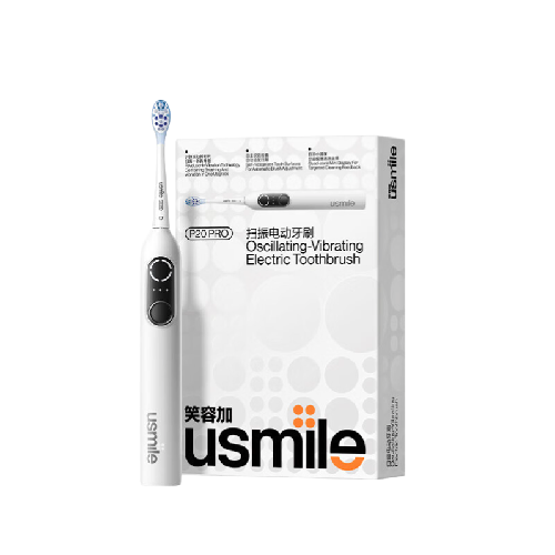 国家补贴：usmile 智能扫振电动牙刷 P20PROS冰河白 60°大摆幅 深度清洁护龈 新