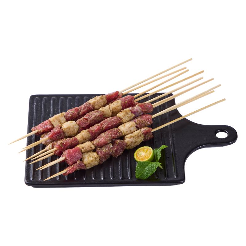 鲜京采 内蒙古孜然羊肉串1kg （50串）鲜冻羊肉串 BBQ烧烤食材 55.92元
