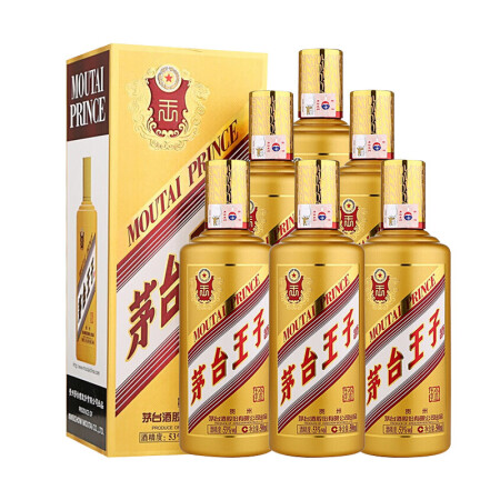 今日必买：茅台 金王子 酱香型白酒 53度 500mL 6瓶 929元（需用券）