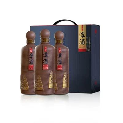 再降价：潭酒 年份谭酒2021 土陶瓶版 53﹪vol500ml*3 酱香型白酒 256元（需领券