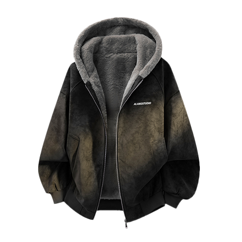 年货节：徐太浪 加绒加厚座山雕外套 男女款 冬季防寒保暖棉服 复古PU皮夹