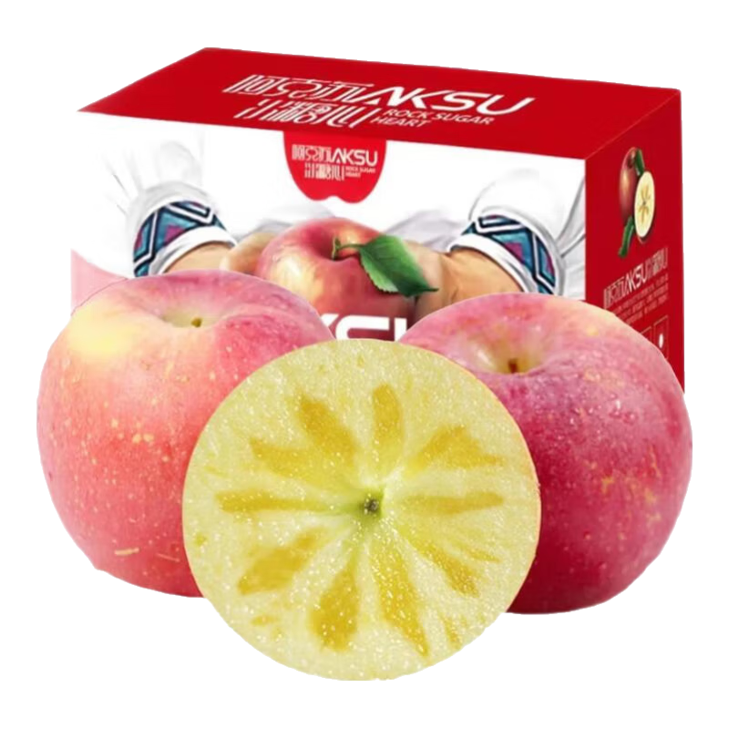 阿克苏苹果(AKSU APPLE)新疆阿克苏冰糖心苹果 新鲜应季水果 脆甜红富士 送礼