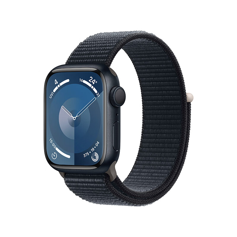 Apple 苹果 Watch Series 9 智能手表 GPS款 45mm 午夜色 回环式运动表带 MR9C3CH/A 2499