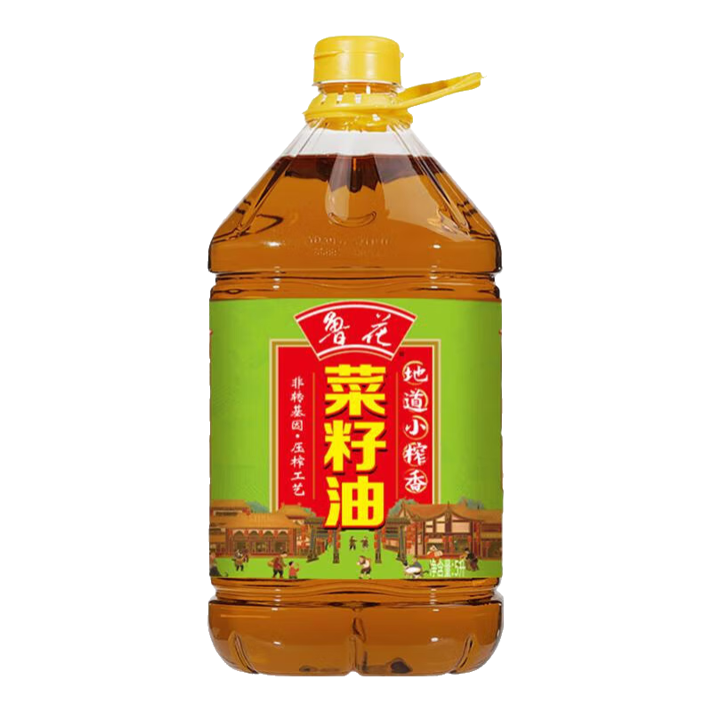 鲁花 地道小榨香菜籽油5L厨房食用油物理压榨非转基因 75.7元（需用券）