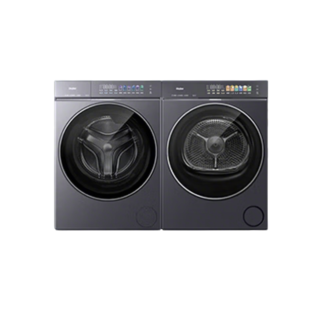 海尔 云溪5.0 D1系列 XQG100-BLE7AD1U1+GA100-SZ7AD3U1 热泵式洗烘套装 极夜灰 6357.14元