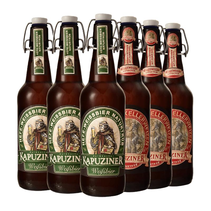 卡布奇纳 德国原装进口精酿啤酒小麦白啤窖藏德式小麦 2口味 500mL 2瓶 组合