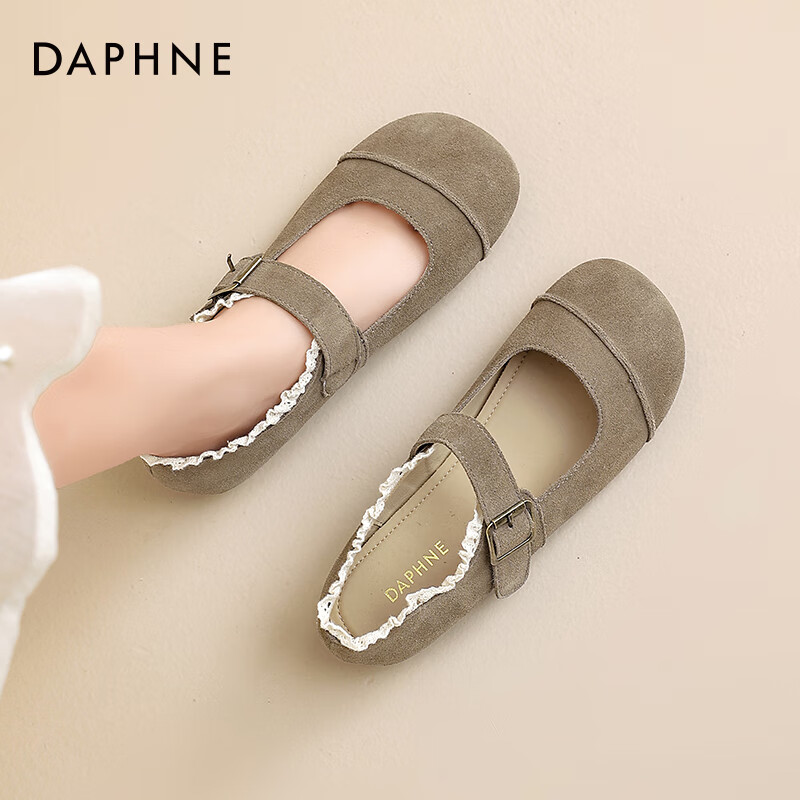 达芙妮 勃肯鞋女款蕾丝单鞋森系芭蕾舞风 79.9元（需用券）