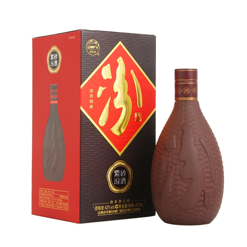汾酒 紫砂汾酒 42%vol 清香型白酒 475ml 单瓶装 81.63元