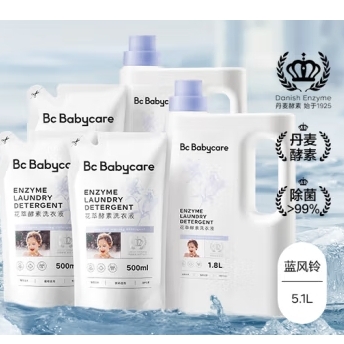 PLUS会员：babycare 儿童花萃酵素洗衣液 5.1L 56.28元（需用券）