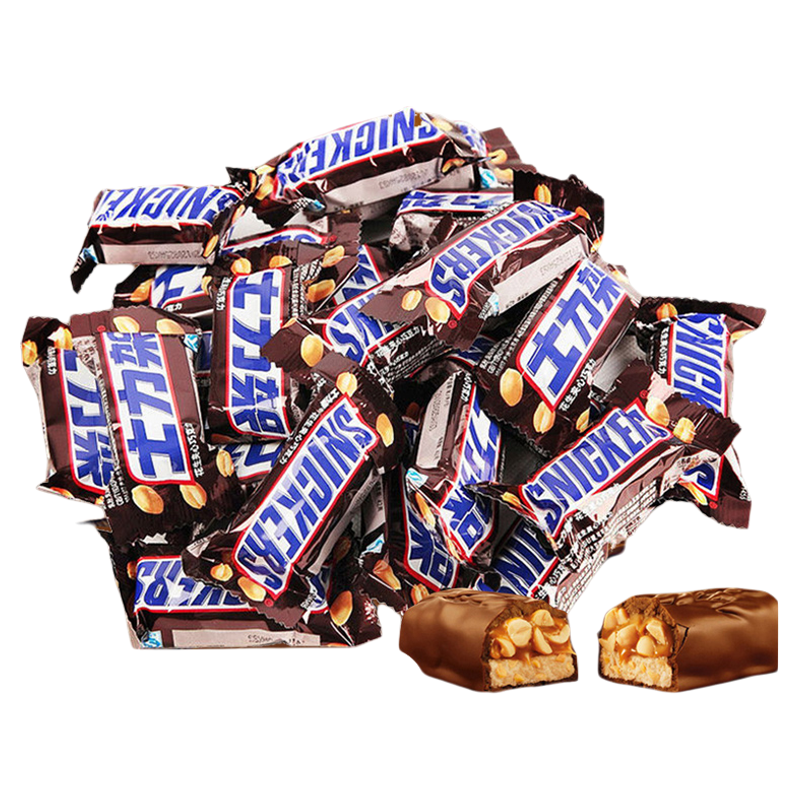 SNICKERS 士力架 花生夹心巧克力 500g ￥21.9