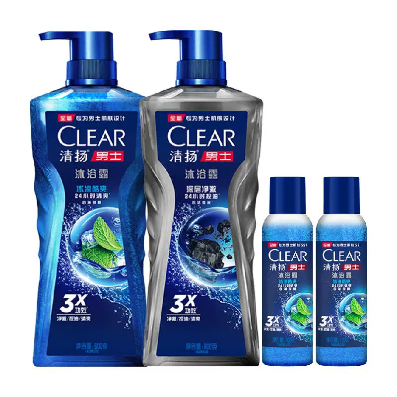 CLEAR 清扬 男士专用沐浴套装1400g ￥28.74