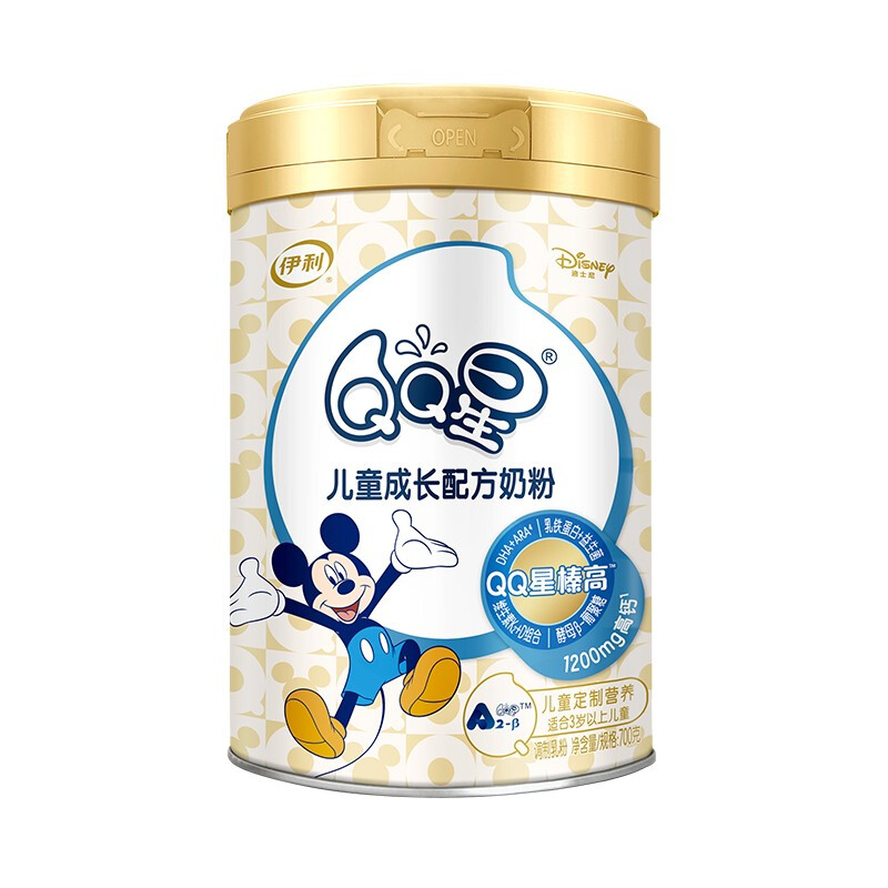 yili 伊利 QQ星榛高系列 儿童奶粉 国产版 700g 163.2元