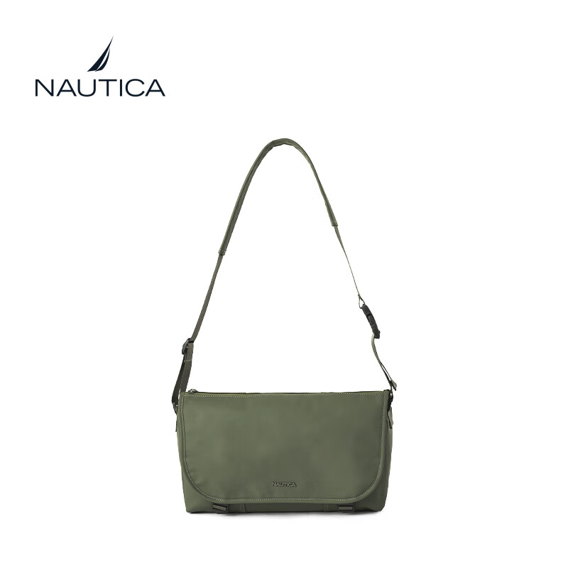 NAUTICA 诺帝卡 斜挎单肩包大容量多功能百搭时尚男士休闲旅行通勤邮差背包 