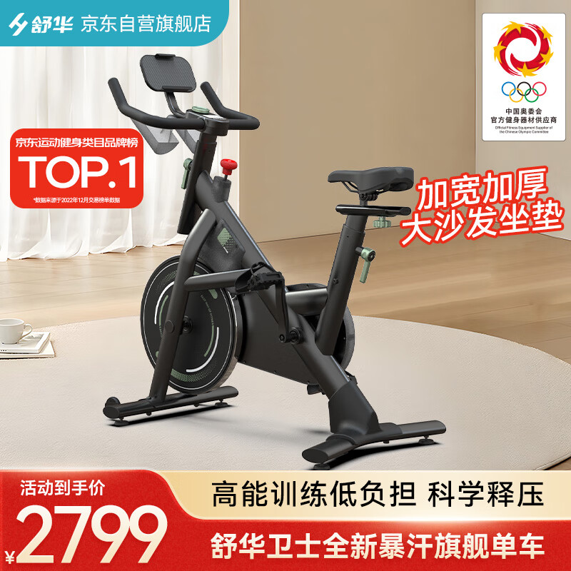 SHUA 舒华 动感单车家用健身器材智能调阻磁控室内自行车 卫士SH-B386 2578元（