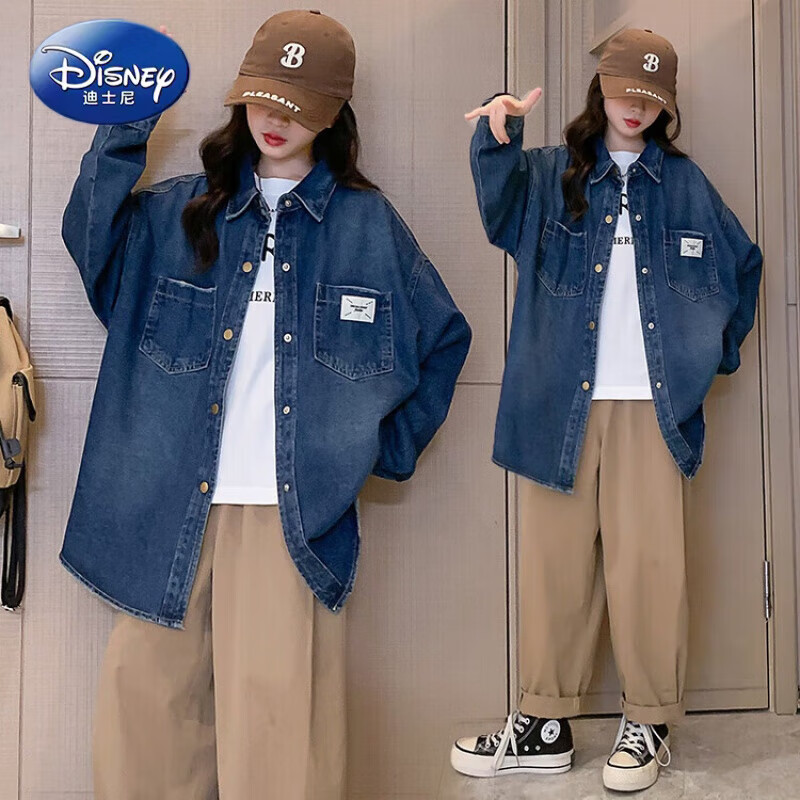 Disney 迪士尼 女童牛仔衬衣外套 120cm 69.15元（拼团价，2人成团）