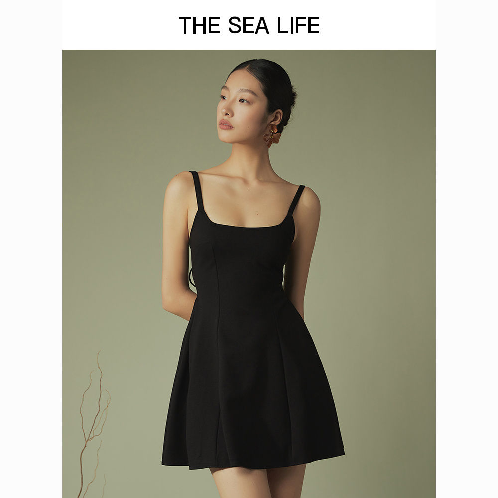 百亿补贴：THE SEA LIFE 欧海一生 法式吊带连衣裙 U11788 180.19元包邮