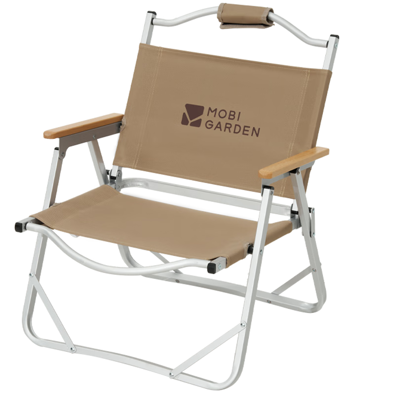 PLUS会员：MOBIGARDEN 牧高笛 铝合金折叠椅 NX22665048 暖沙色 150.96元包邮
