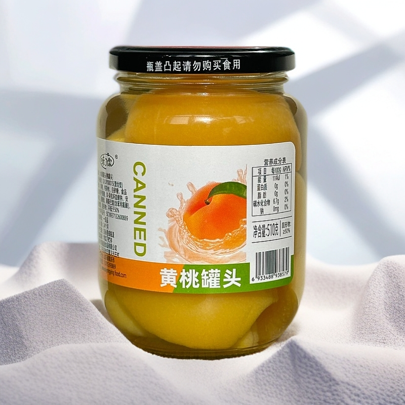 味了你-新鲜黄桃罐头脆爽冰镇大颗清甜新鲜水果510克/瓶X4罐 ￥17.99