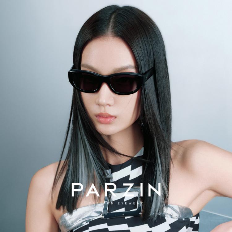PARZIN 帕森 新款太阳镜女复古窄框情侣款墨镜防紫外线 329元