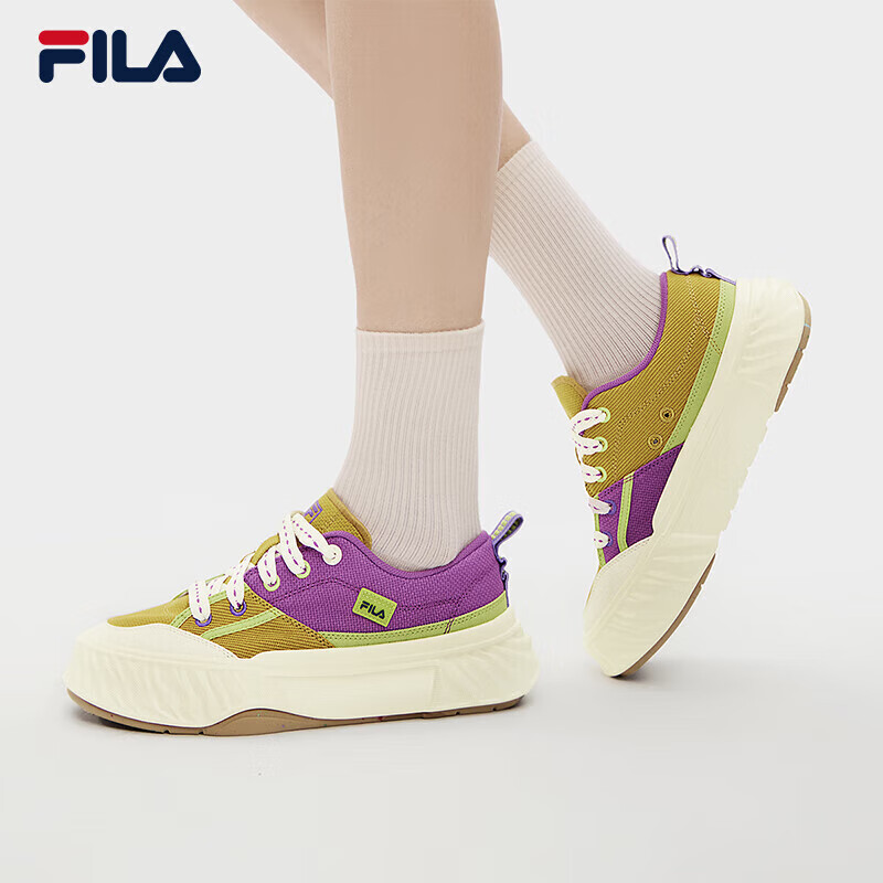 FILA 斐乐 官方女鞋FOSSO复古帆布鞋2024秋季川行鞋休闲运动鞋 403.31元