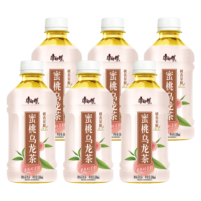 康师傅 蜜桃乌茶饮料 330ml*6瓶 6.29元（需用券）