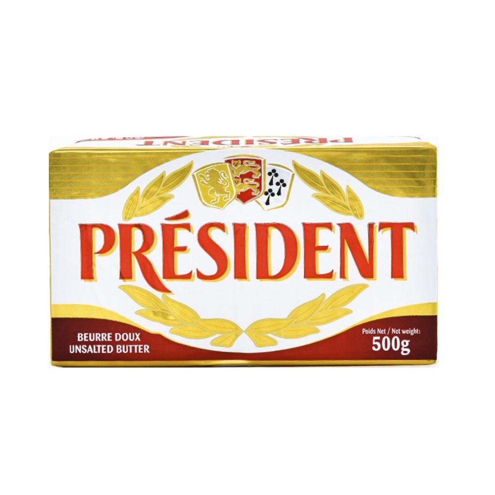 PRÉSIDENT 总统 黄油块 淡味 500g*2 86.9元