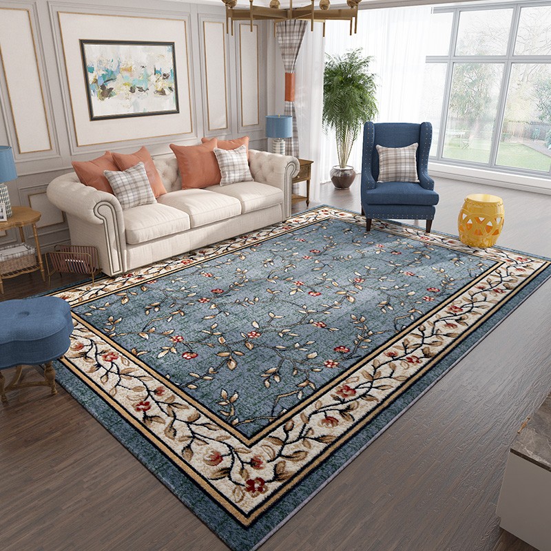 3.8焕新、家装季：绅士狗 欧美式高密地毯1.6*2.3米 蓝绿色重约15斤 339元（需