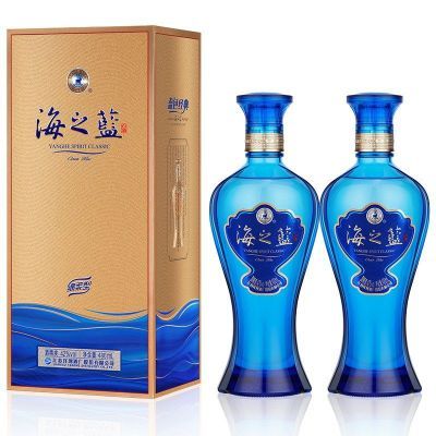 拼多多百亿补贴：洋河 蓝色经典海之蓝 42度480ml*2瓶浓香白酒 205元包邮（3人