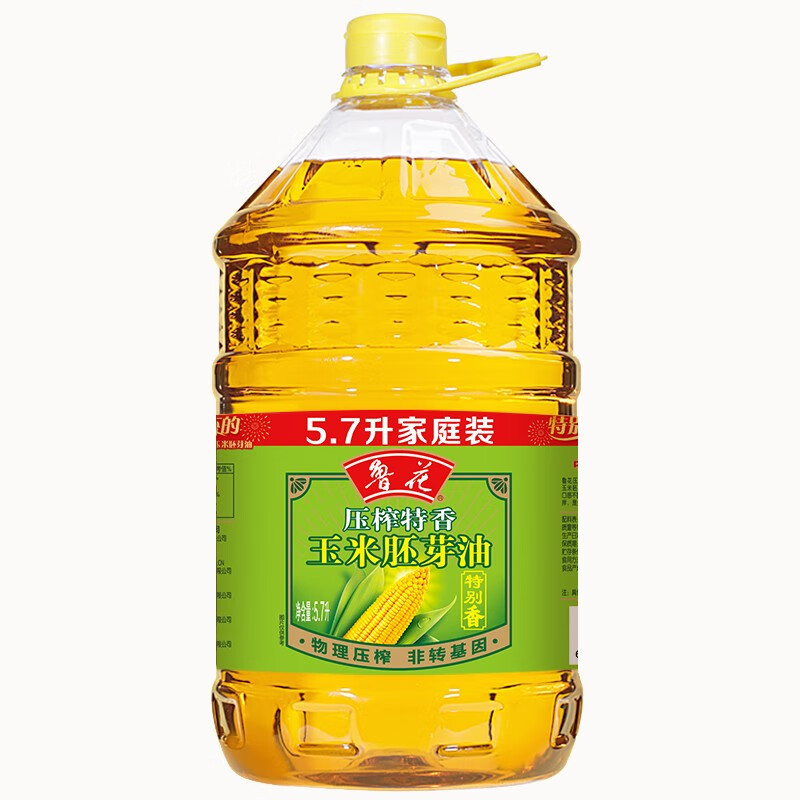 luhua 鲁花 压榨特香 玉米胚芽油 5.7L 105.9元