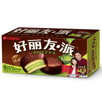 好丽友 派 蛋黄派抹茶派夹心蛋糕 清新抹茶味6枚216g 7元（需买4件，需用券