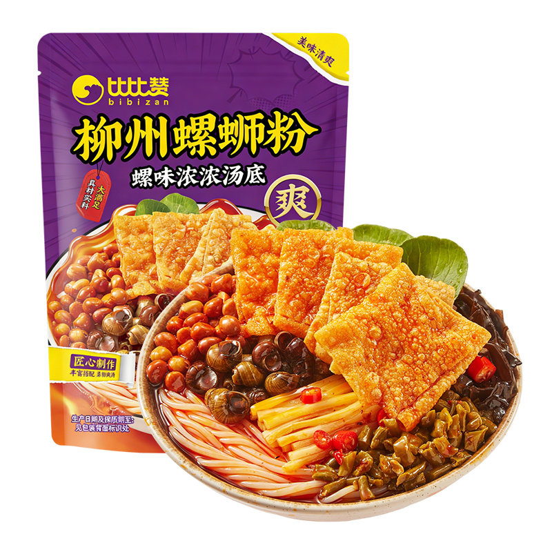 比比赞螺蛳粉速食米粉酸辣粉夜宵风味小吃螺丝粉柳州正宗螺蛳粉批 5.9元（