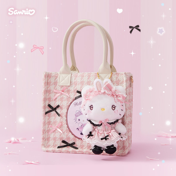 Hello Kitty 凯蒂猫 梦幻蕾丝蝴蝶结毛绒公仔