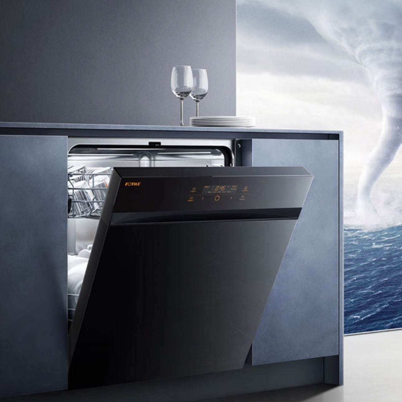 再降价：方太洗碗机V6系列嵌入式家用高能气泡洗 15套大容量锅碗一次洗 加