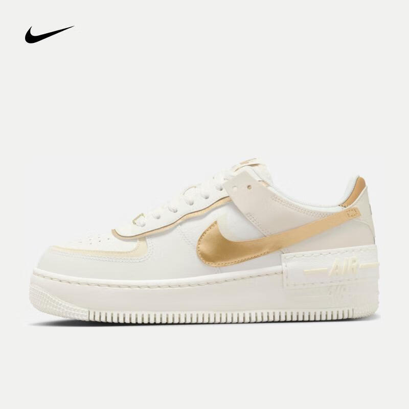 20点、限尺码：NIKE 耐克 Air Force 1 Shadow AF1 女子空军一号运动鞋 DZ1847-108 449.5