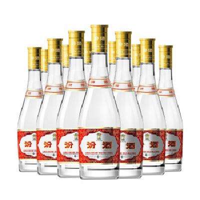 预售：汾酒 黄盖玻汾 清香型白酒 53度 475ml*12瓶 整箱装 500元（定金10元抵128