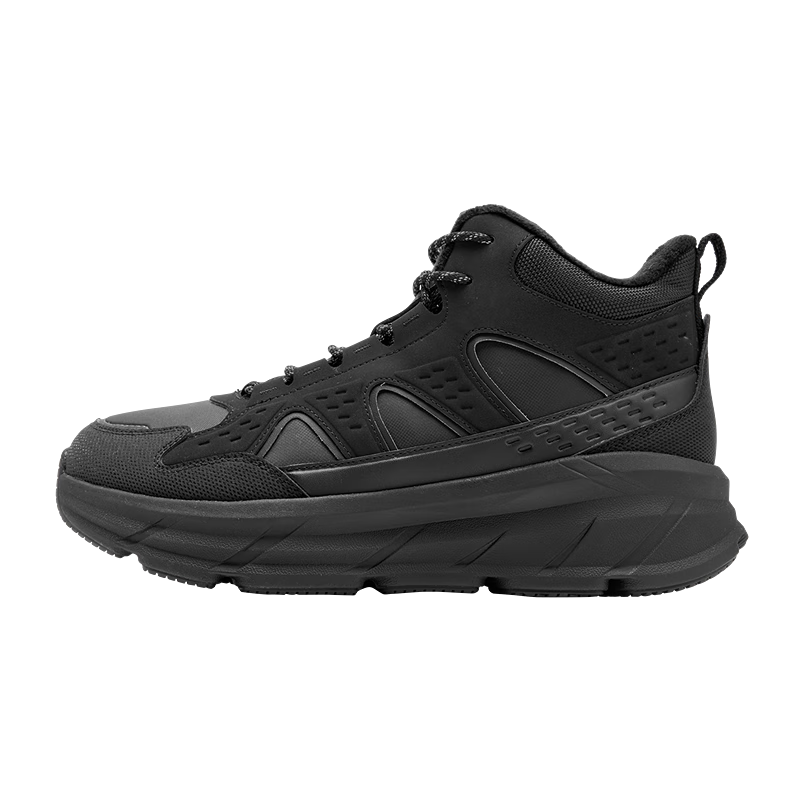 乔丹 男鞋运动鞋高帮加绒棉鞋加厚皮面革面冬季保暖防水防滑跑步鞋户外 89