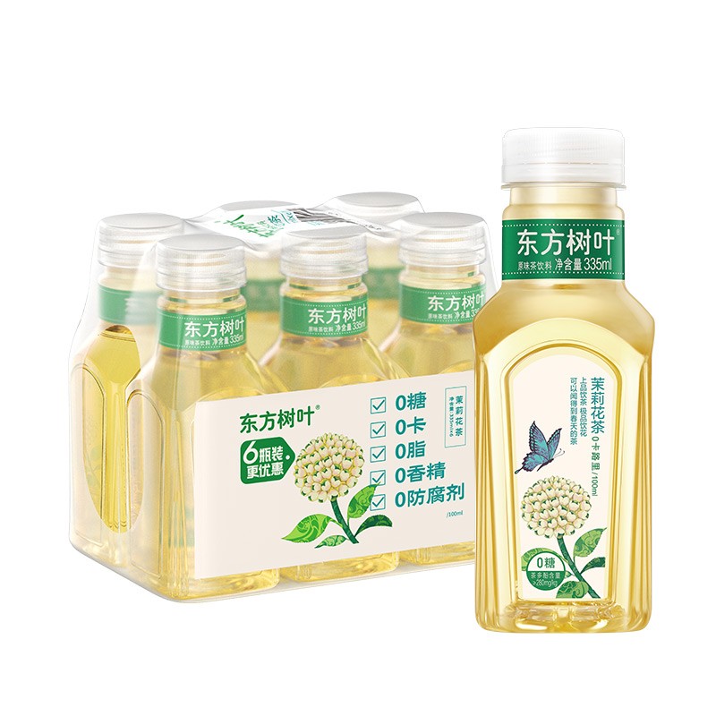 NONGFU SPRING 农夫山泉 东方树叶茉莉花茶335ml*6瓶 塑膜装 12.8元