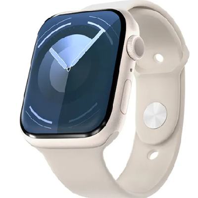 拼多多百亿补贴：Apple 苹果 Watch Series 9 智能手表 GPS款 45mm 星光色 橡胶表带 