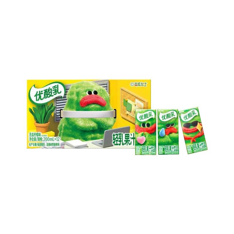 伊利 优酸乳苦瓜柠檬味200ml*12盒/整箱牛奶饮料苦瓜女士IP装5月产 4.41元