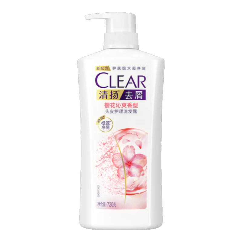 京东百亿补贴：清扬（CLEAR）蓬松去屑洗发水 樱花沁爽香型720g 39.32元