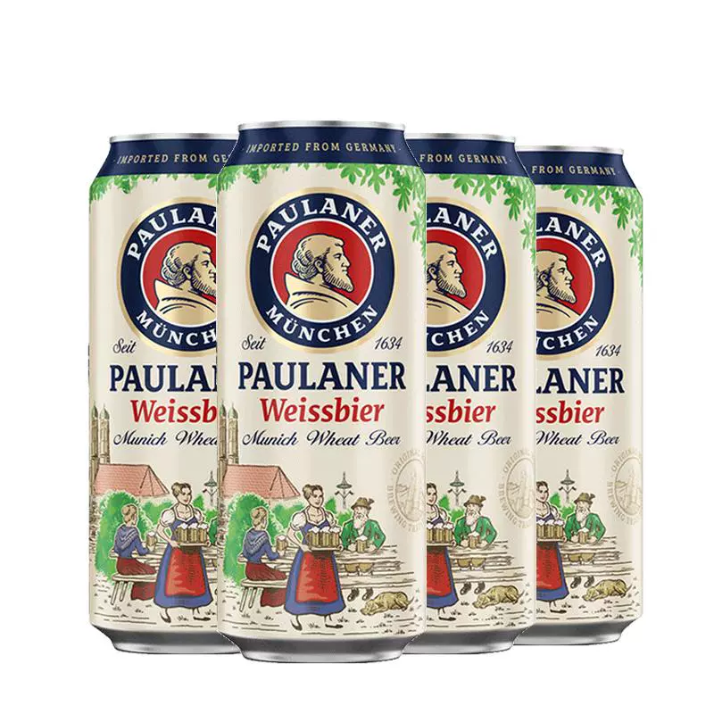 PAULANER 保拉纳 小麦白啤酒 500ml*4 ￥37.05