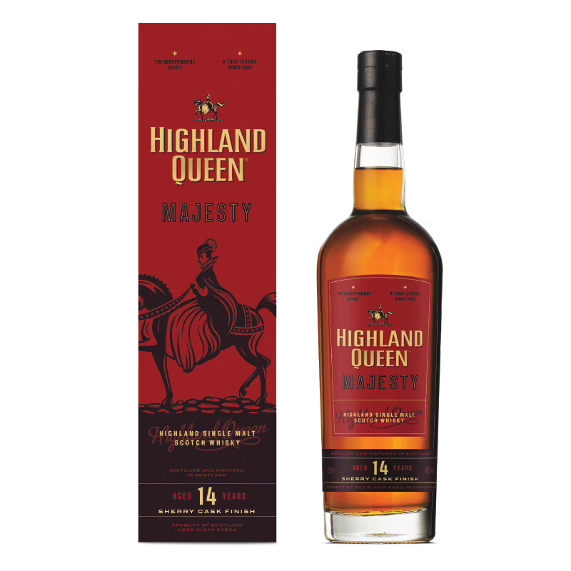 HIGHLAND QUEEN 高地女王 plus： 高地女王14年雪莉桶单一麦芽威士忌 700ml 288元（