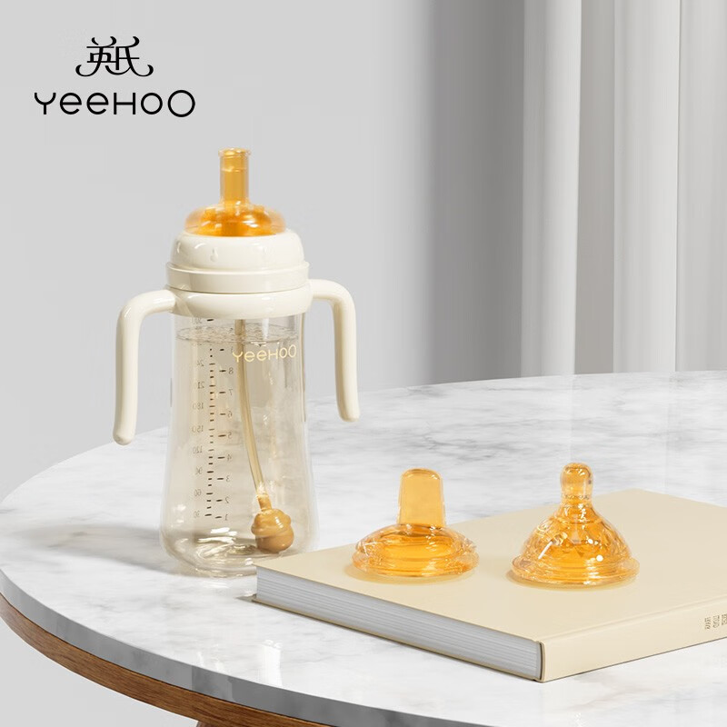 YeeHoO 英氏 婴儿喝水重力球PPSU奶瓶 带手柄 配三头两重力球 129.9元（需用券