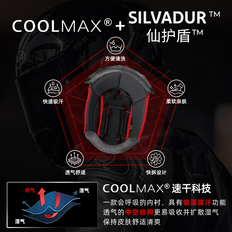 AVA 轻量化 摩托车头盔 星空黑（配透明镜）+骑行大礼包 608元（需用券）