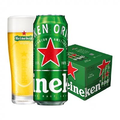 88VIP：Heineken 喜力 经典拉罐啤酒 500ml*12整箱装 返后67.9元包邮（72.9元+返卡5元）