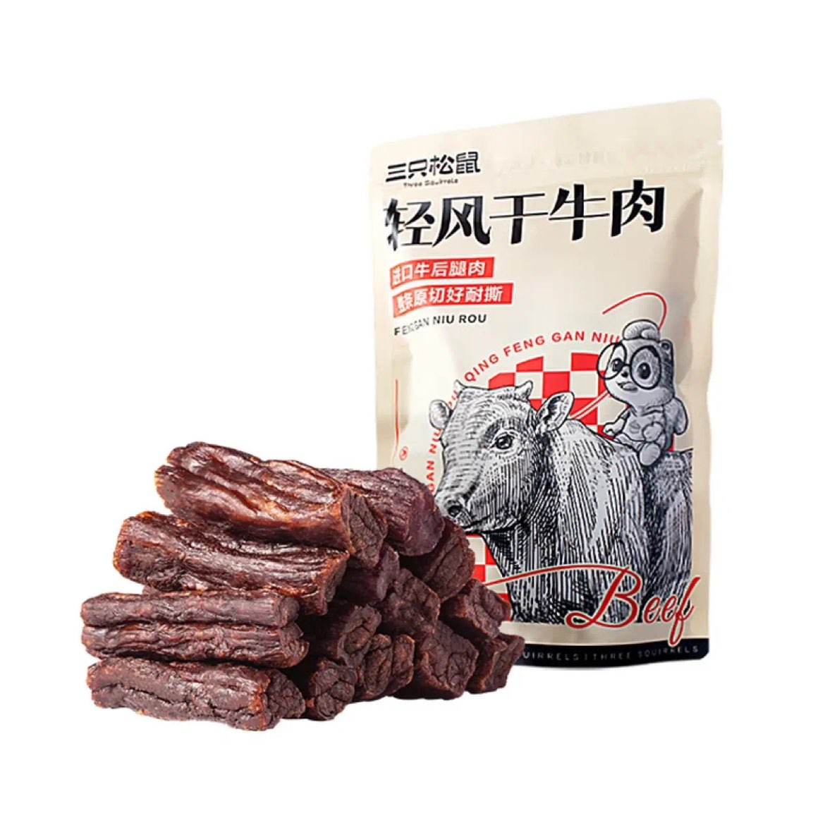 三只松鼠 轻风干牛肉 约400g 59元（需领券）