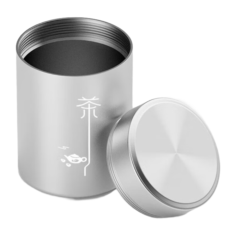 PLUS会员、需首购礼金：京适 茶叶罐便携小茶罐铝合金属 太空银小号 60ml 5.09元包邮（需用券）