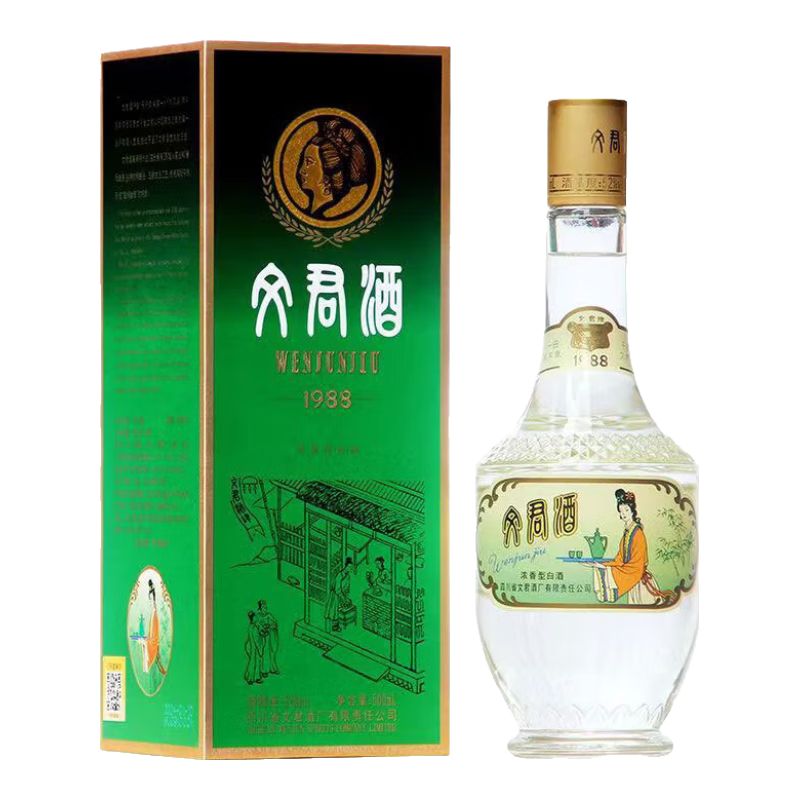 WENJUN 文君 金质 1988复刻版 52﹪vol 浓香型白酒 500ml 单瓶装 149.89元 （需用券