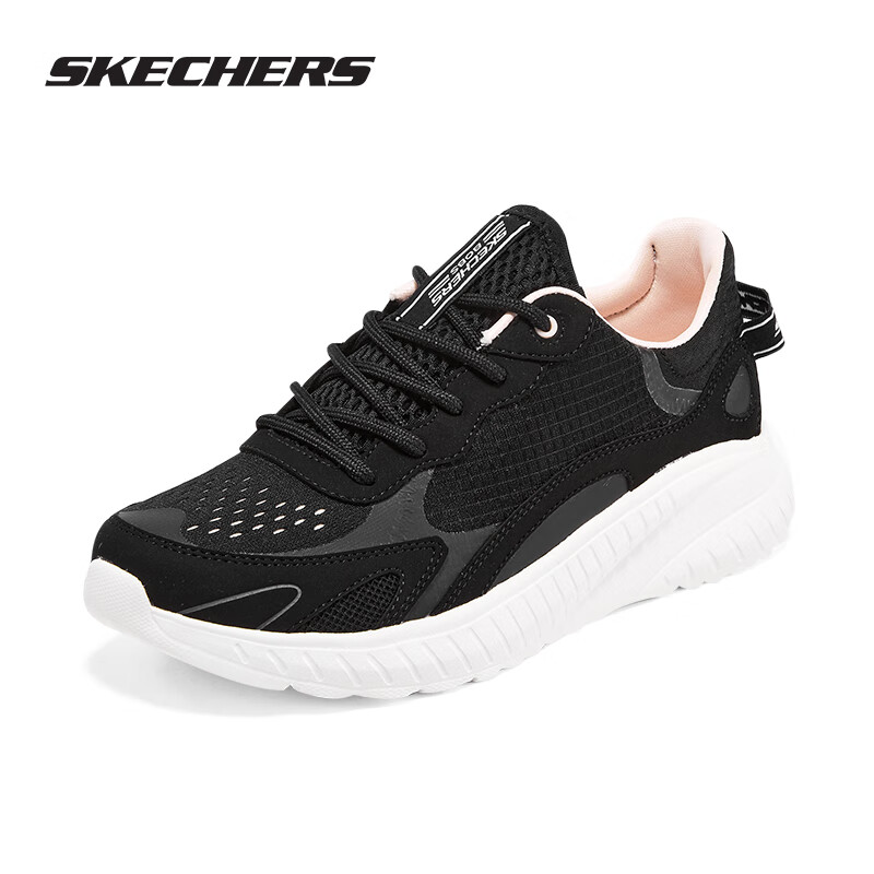 SKECHERS 斯凯奇 plus会员：斯凯奇（Skechers）女鞋2024夏季新款透气运动鞋女士