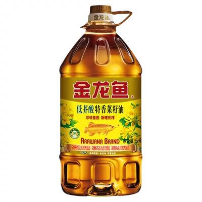 金龙鱼低芥酸特香菜籽油非转压榨 5L 50.99元（需领券）